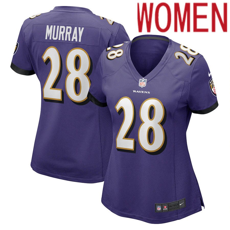 Women Baltimore Ravens #28 Latavius Murray Nike Purple Game NFL Jersey